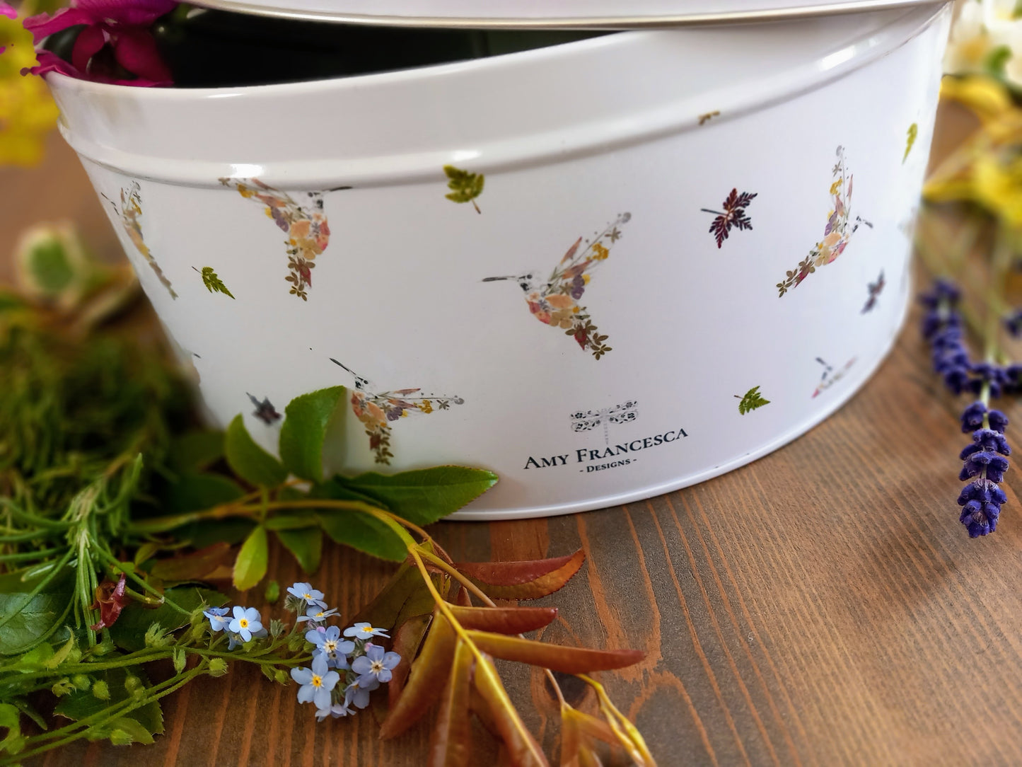 -Large Storage Tins- 'Hummingbird'