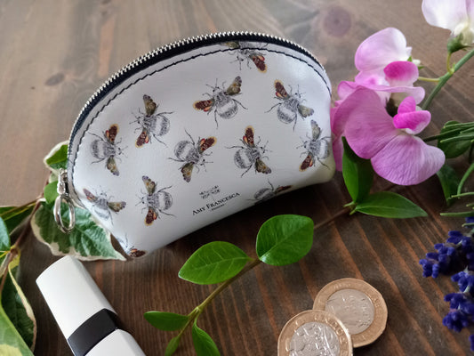 -Cosmetic Bags- Mini 'Busy Flower Bees'
