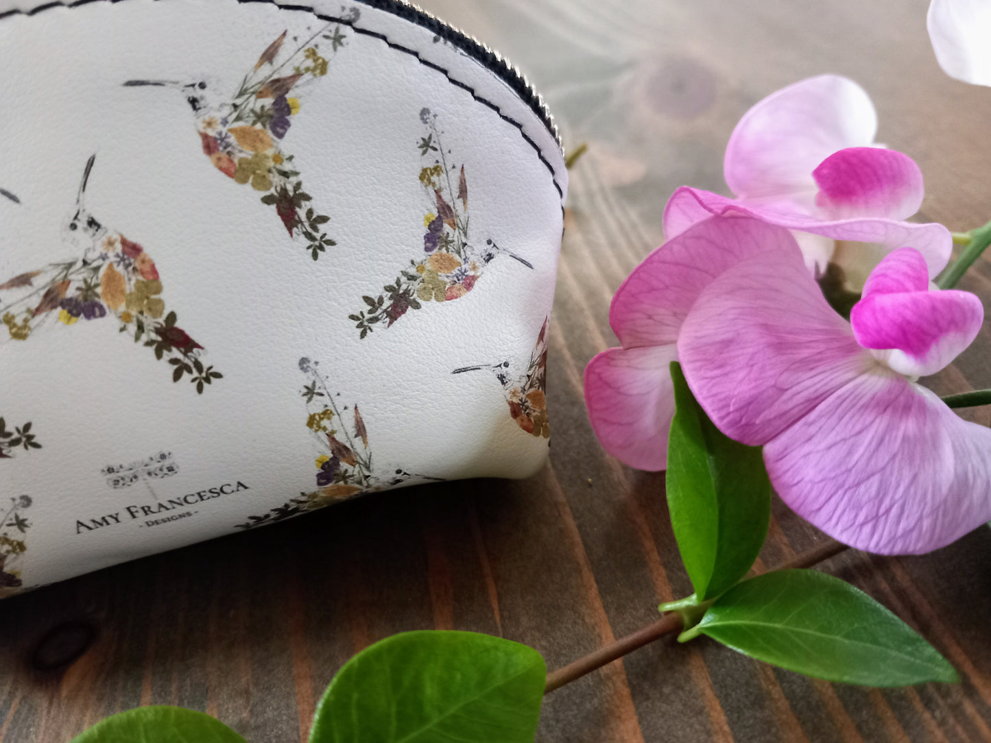 -Cosmetic Bags- Mini 'Hello Hummingbirds'