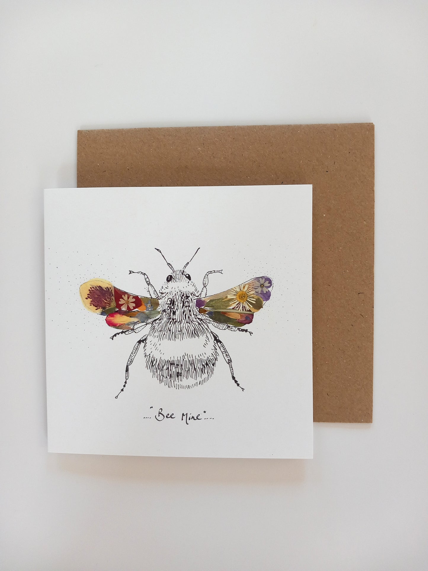 -Cards- 'Flower Bee' (Cover message: "Bee Mine")