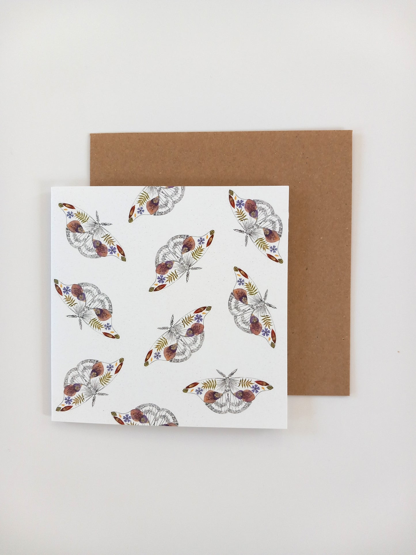 -Cards- 'Floral Moth Flutter' (Pack of 10)
