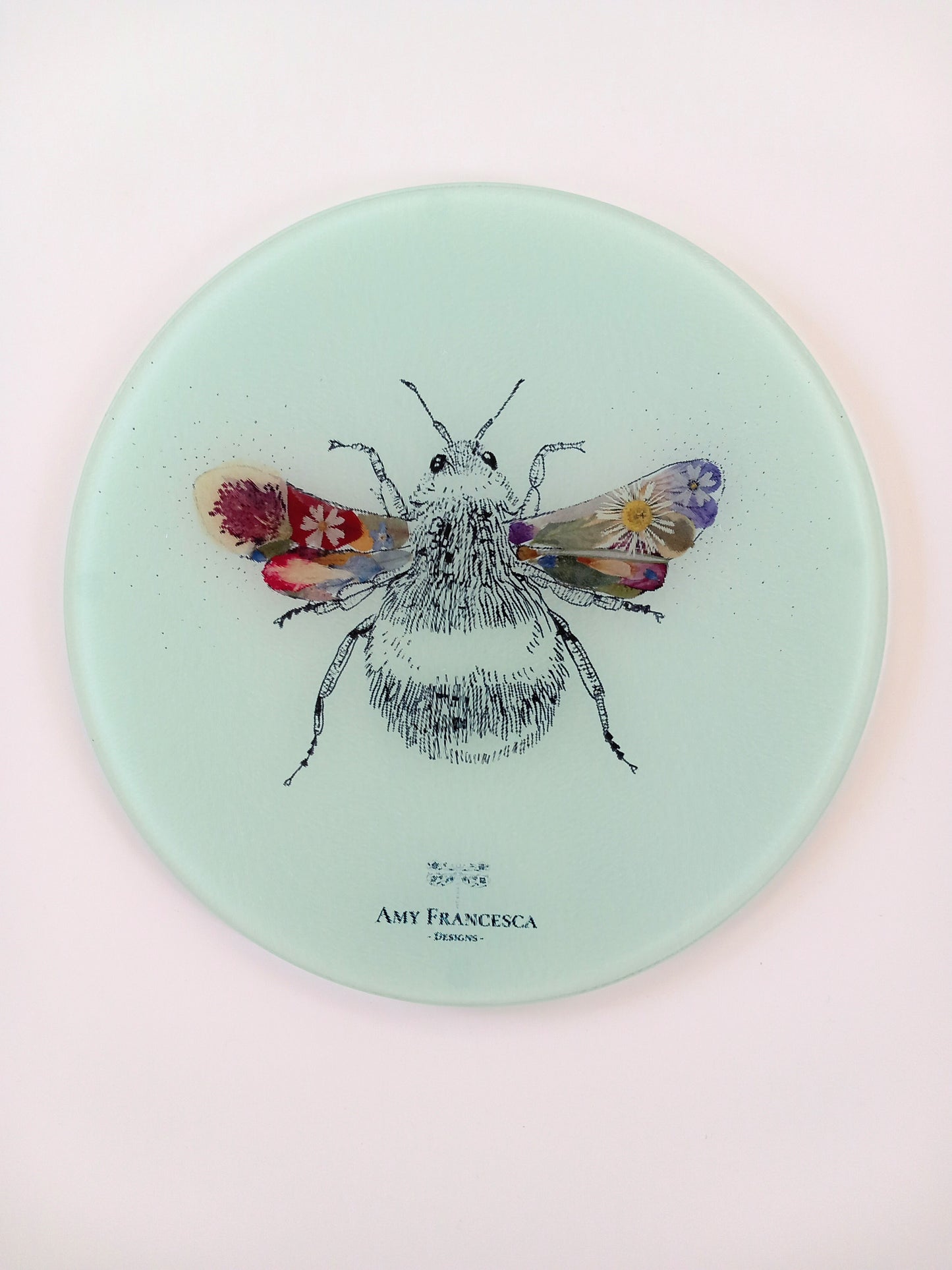 -Glass Chopping Boards- 'Flower Bee'
