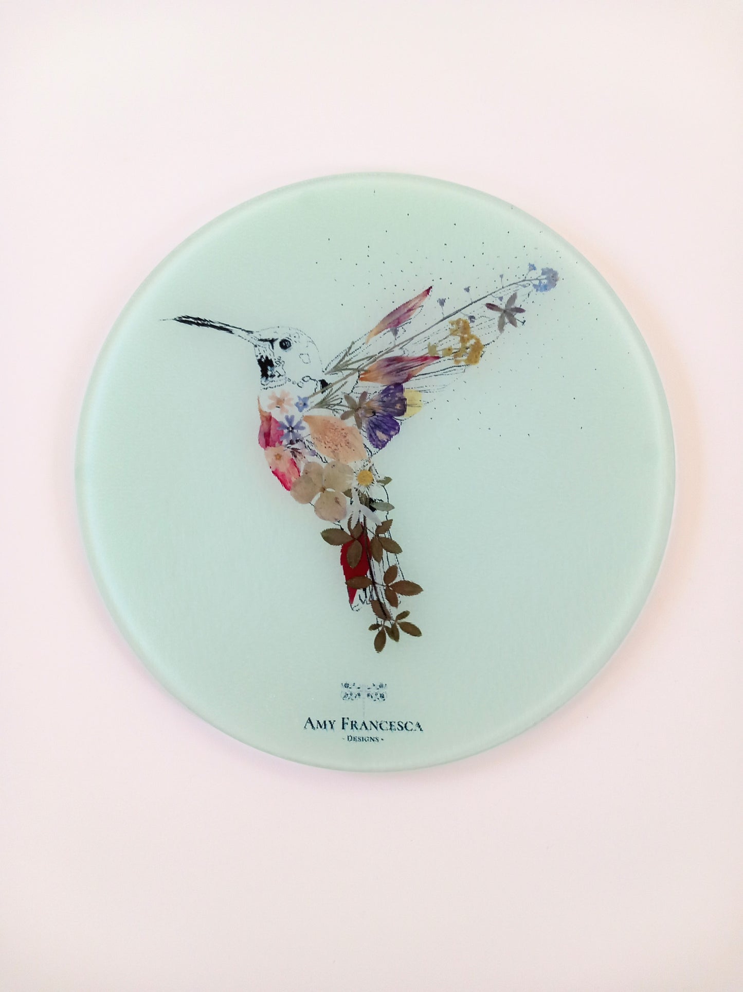 -Glass Chopping Boards- 'Hummingbird'