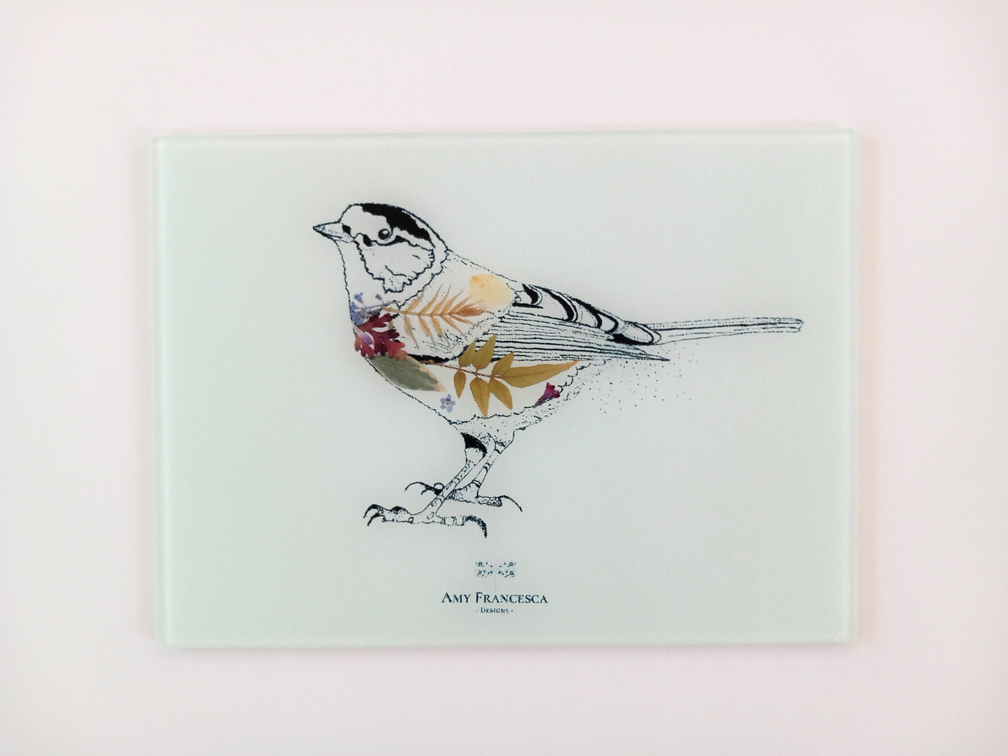 -Glass Chopping Boards- 'Great Tit'