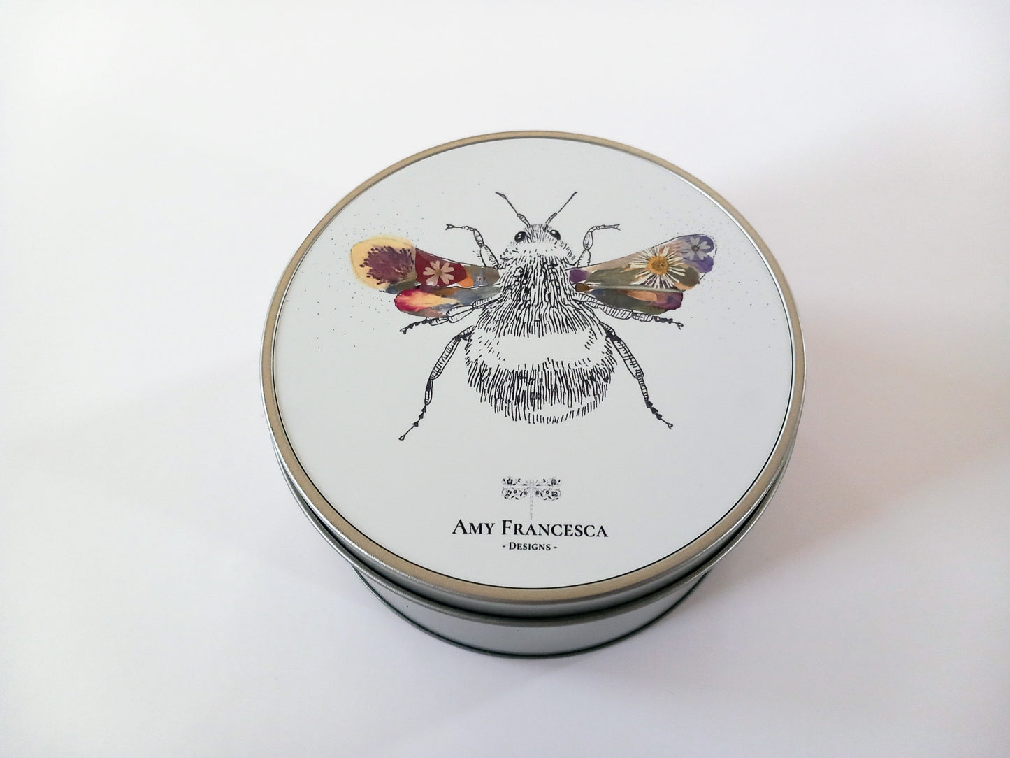 -Small Storage Tins- 'Flower Bee'