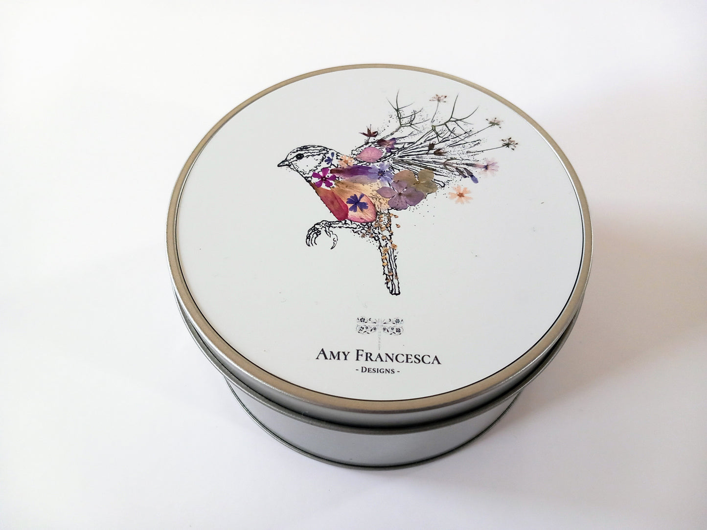 -Small Storage Tins- 'Bird in Flight'
