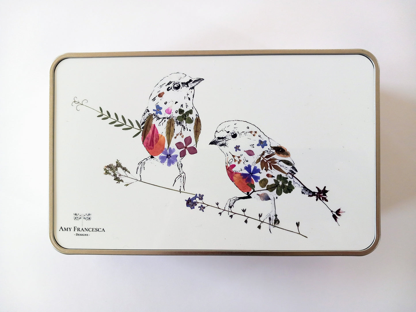 -Small Storage Tins- 'Robin Duo'