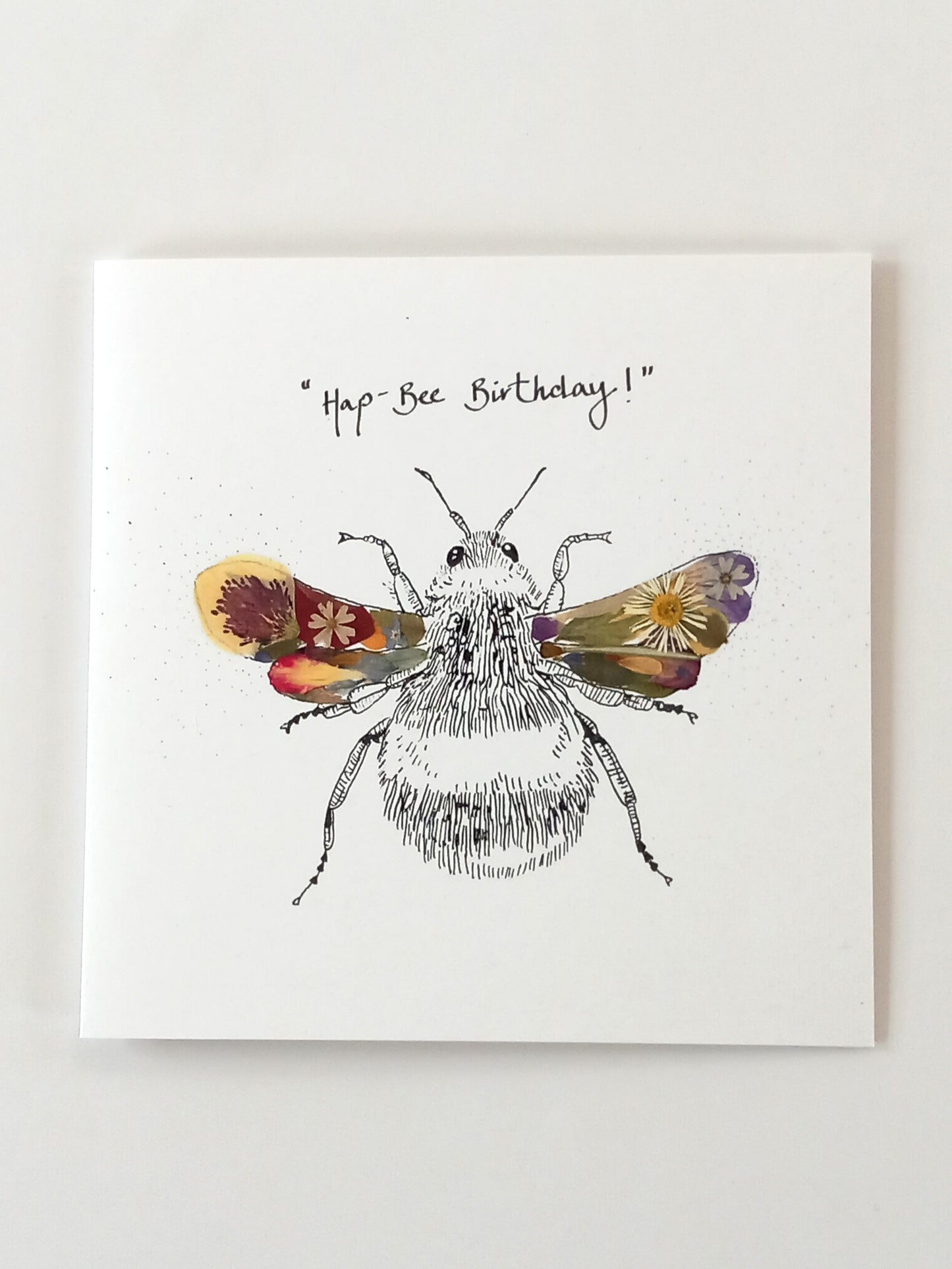 -Cards- 'Flower Bee' (Cover message: "Hap-Bee Birthday!")