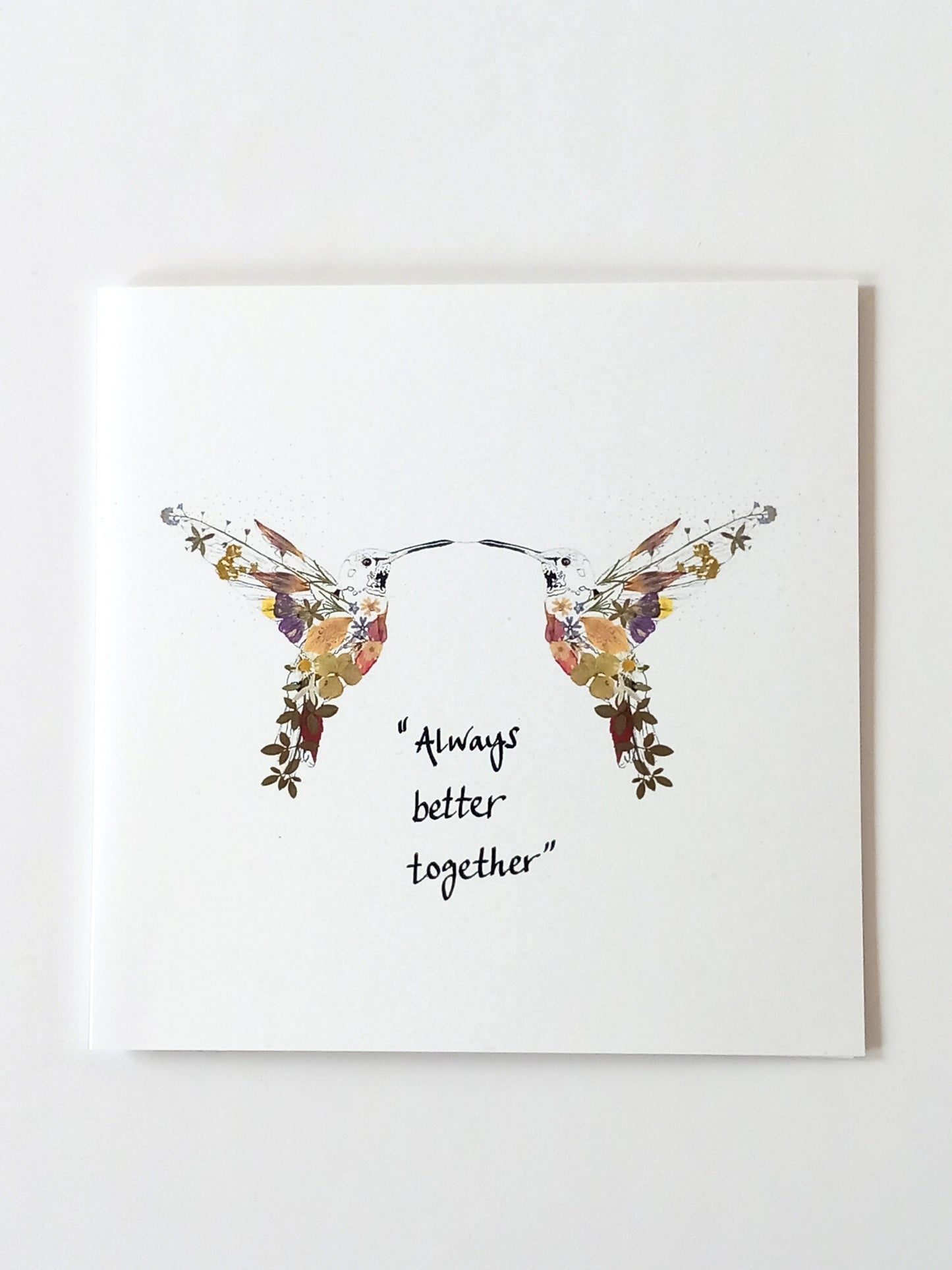 -Cards- 'Heavenly Hummingbirds' (Cover message: "Always better together")