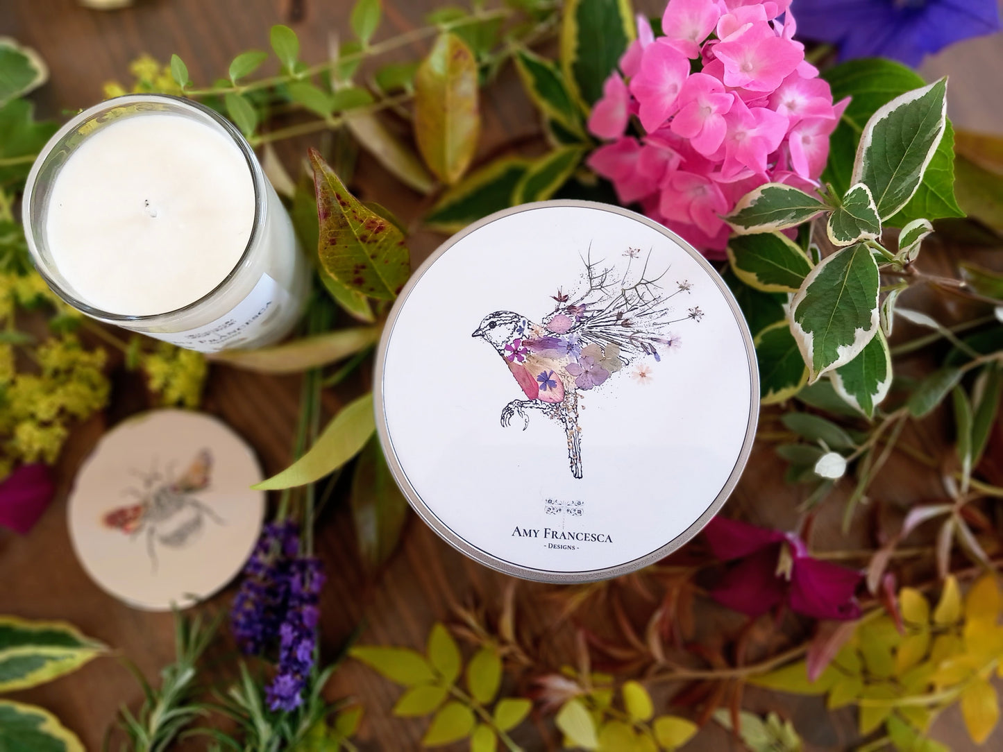 -Small Storage Tins- 'Bird in Flight'