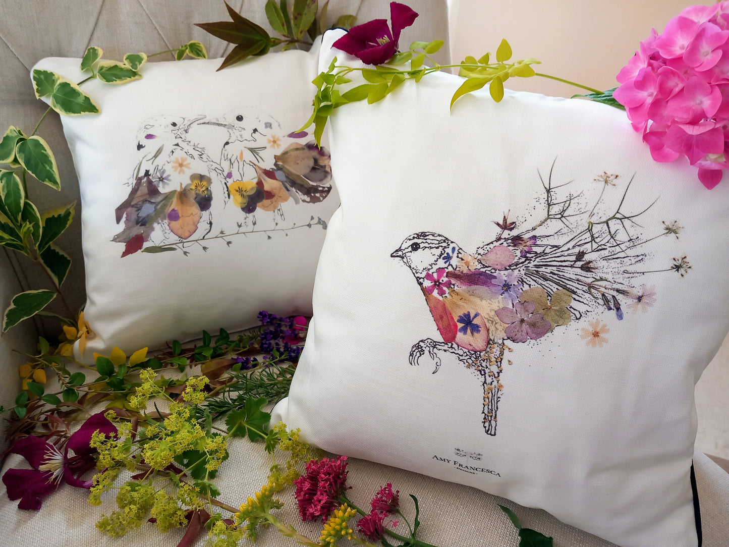 -Cushions- 'Bird in Flight' (Single-Sided Print)