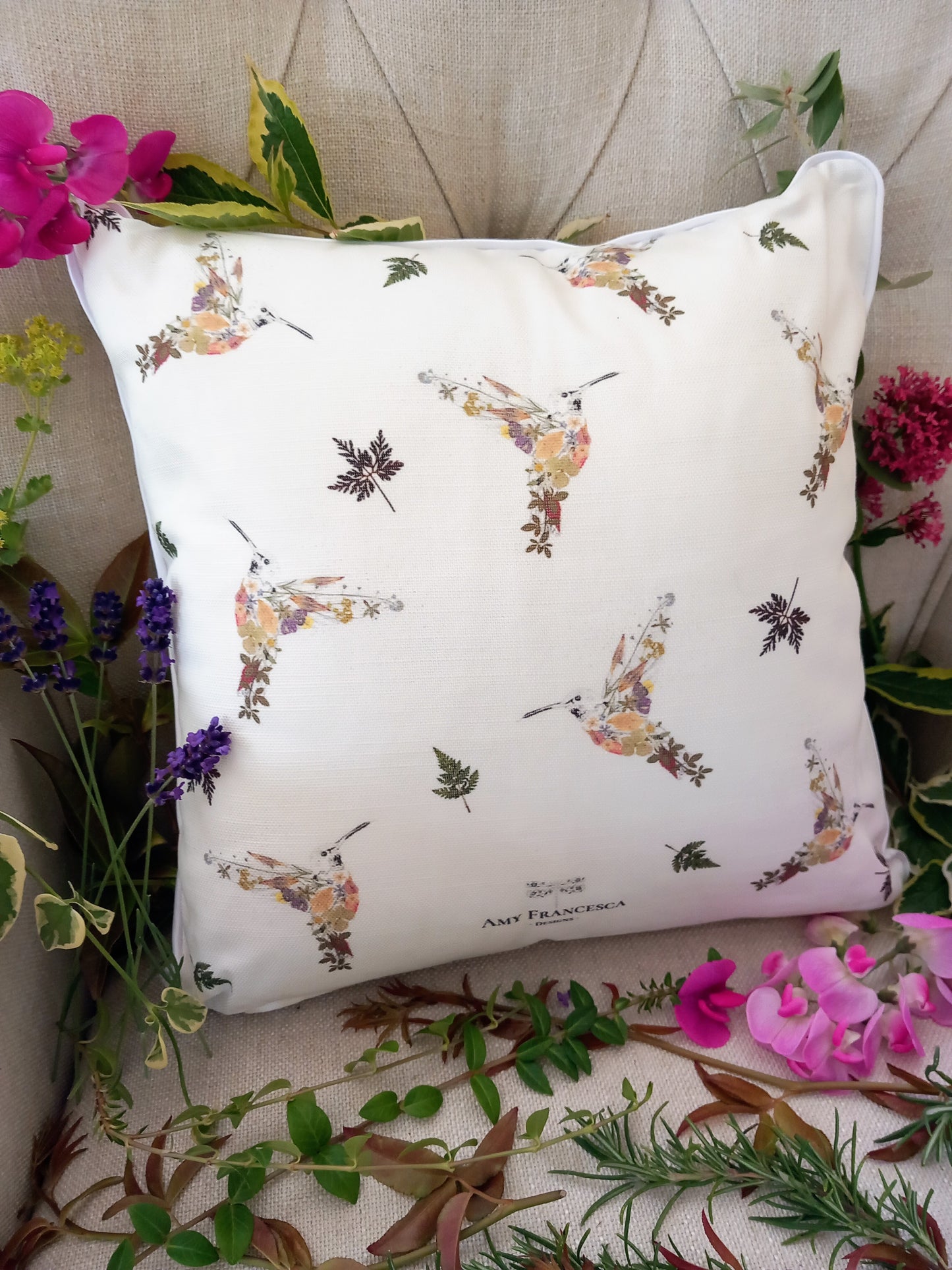 -Cushions- 'Hummingbird' (Double-Sided Print)