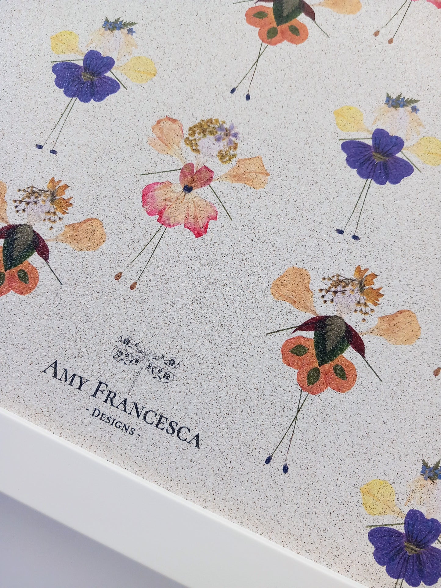 -Framed Cork Pin Boards- 'Petal Pixie Party' (35cm x 28cm)