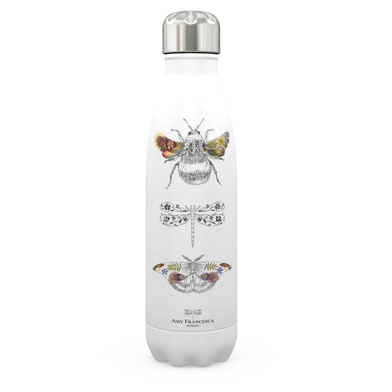 -Insulated Stainless Steel Water Bottle- 'Insect Trio'