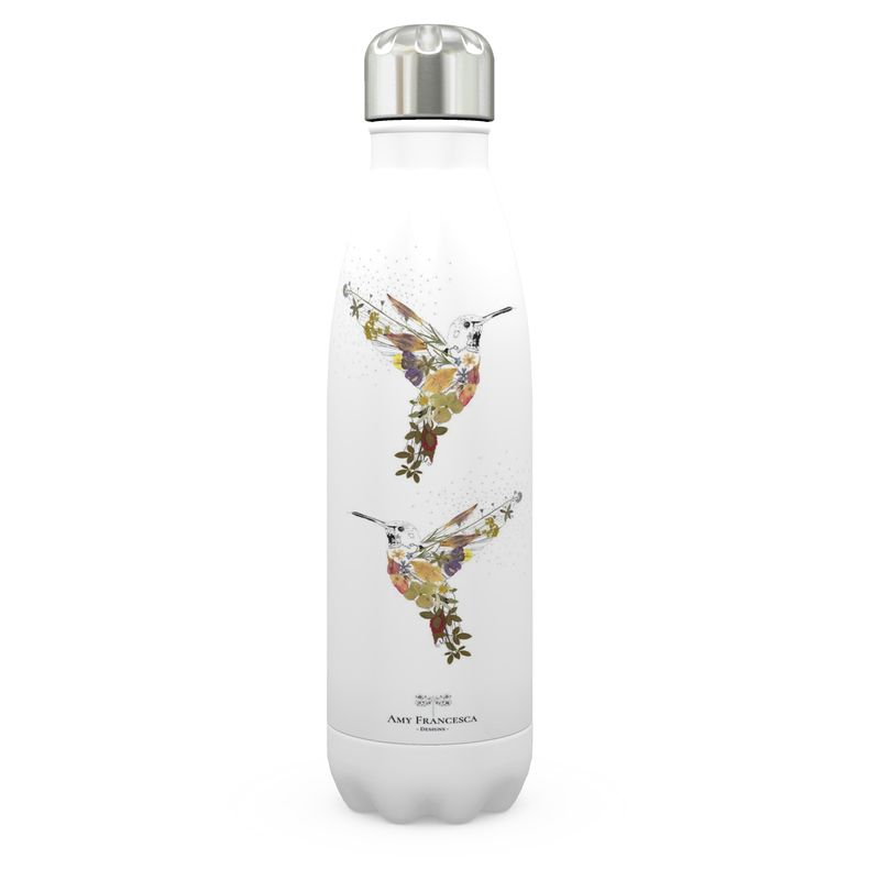 -Insulated Stainless Steel Water Bottles- 'Happy Hummingbirds'