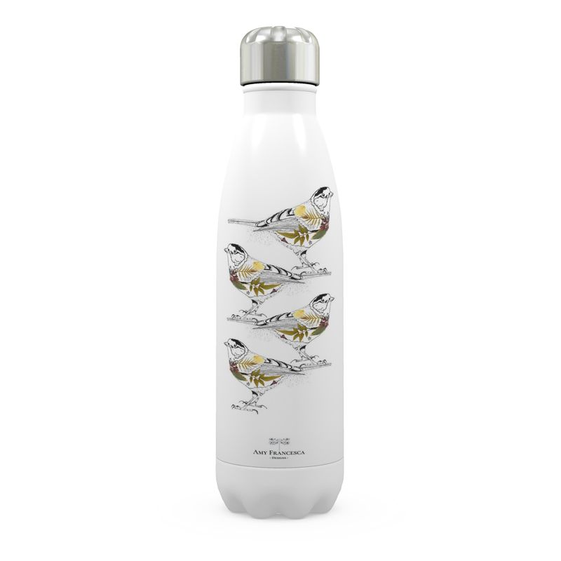 -Insulated Stainless Steel Water Bottle- 'Great Tit Tower'