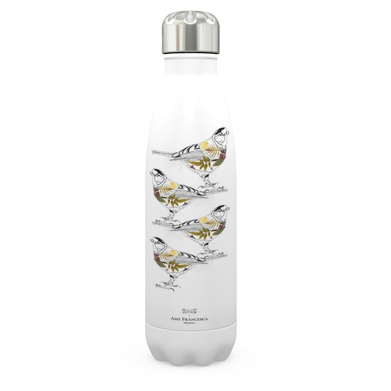 -Insulated Stainless Steel Water Bottle- 'Great Tit Tower'