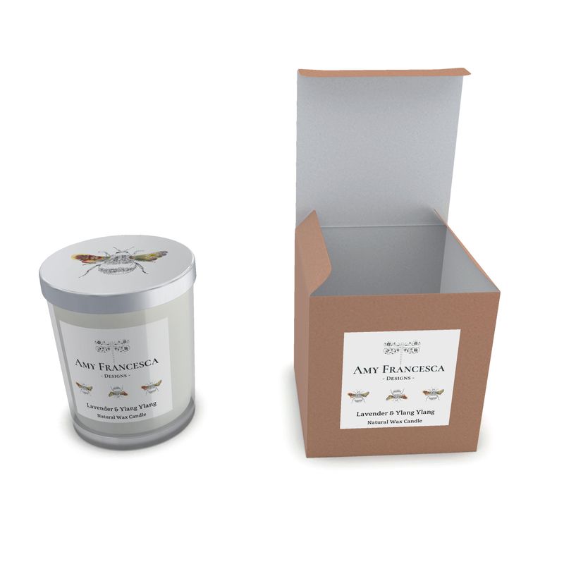 -Scented Candles- 'Flower Bee' (Lavender & Ylang Ylang)