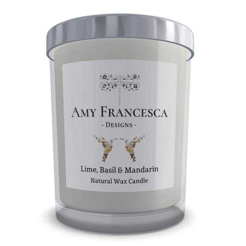 -Scented Candles- 'Hummingbird' (Lime, Basil & Mandarin)