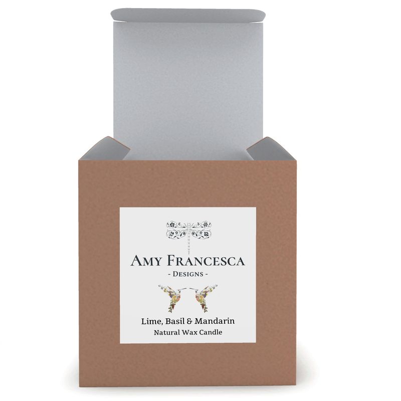 -Scented Candles- 'Hummingbird' (Lime, Basil & Mandarin)