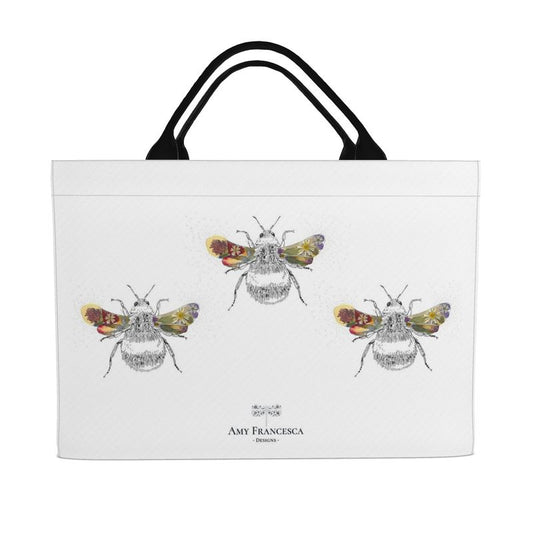 -Tote Bags- Carryall Tote 'Busy Flower Bees'