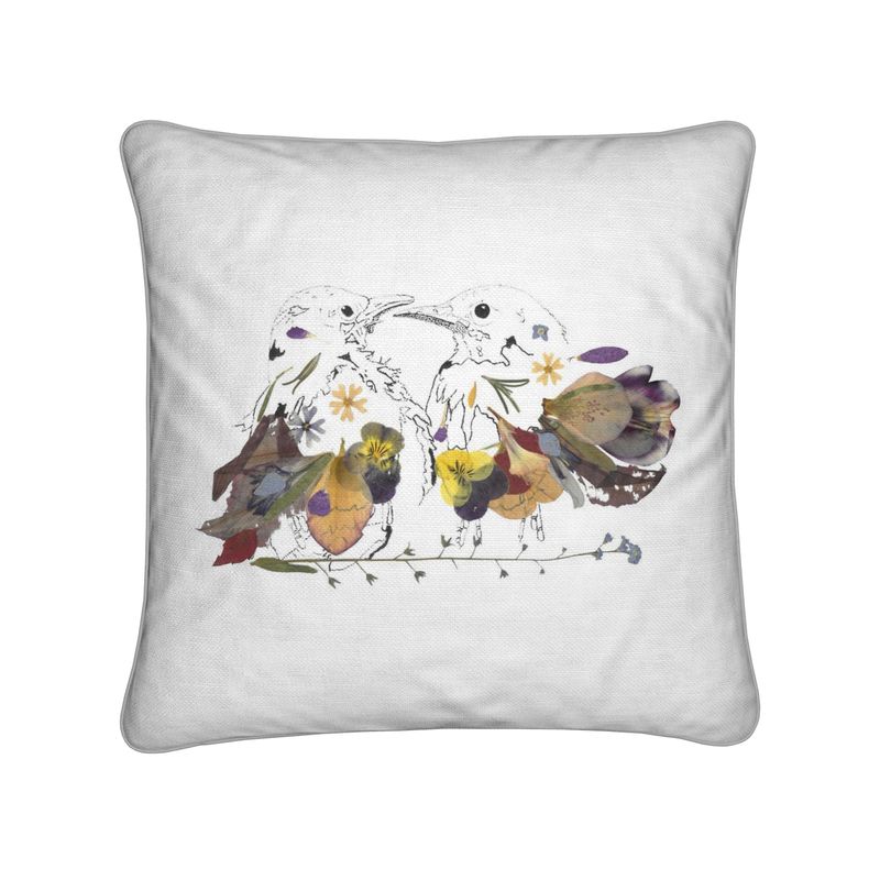 -Cushions- 'Kissing Birds' (Double-Sided Print)