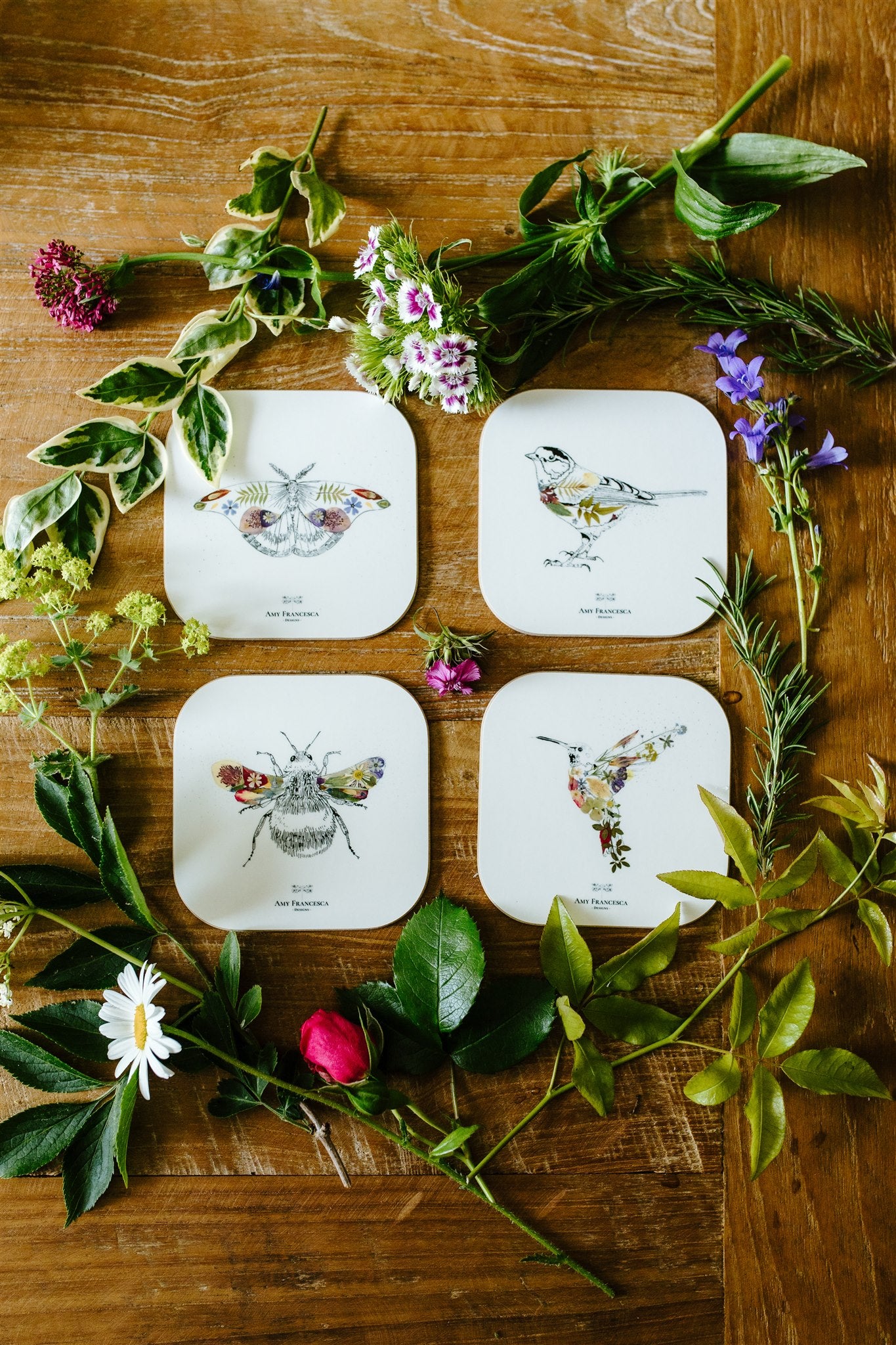-Drink Coasters- 'Mixed Designs' (Set of 4)