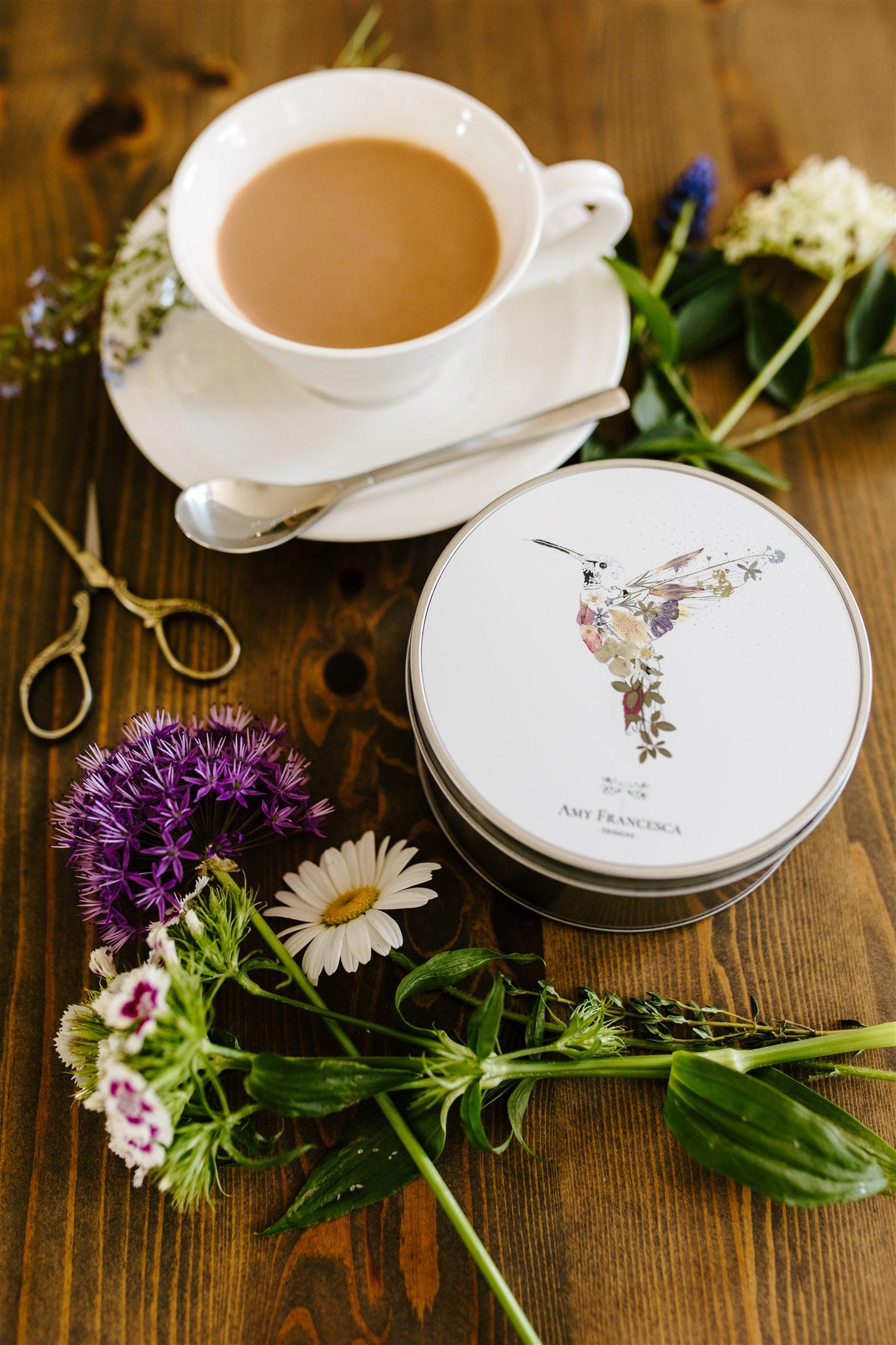 -Small Storage Tins- 'Hummingbird'