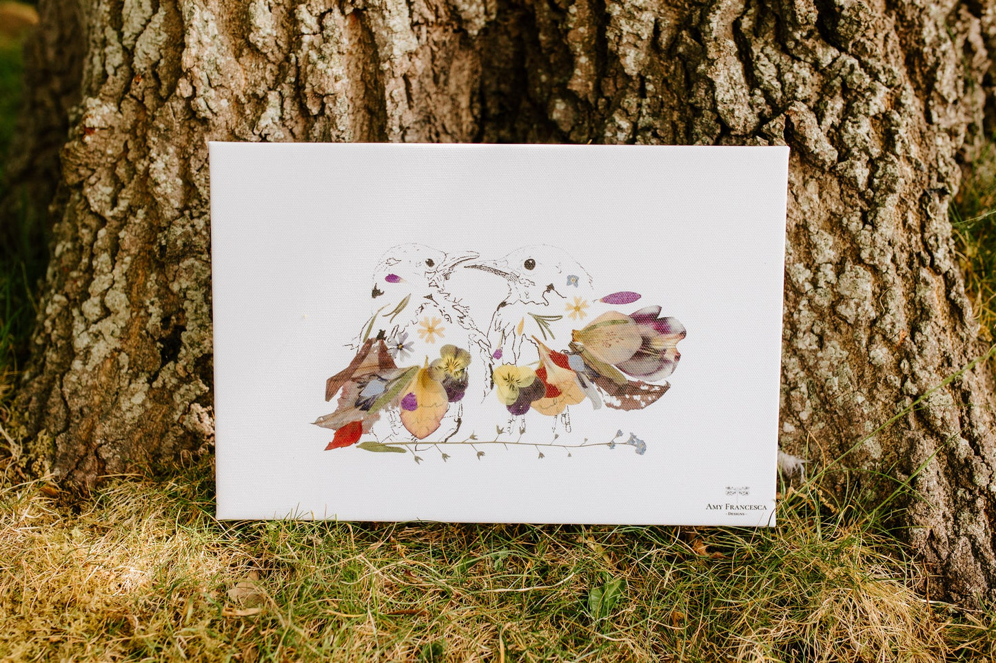 -Eco Canvas Prints- 'Kissing Birds'