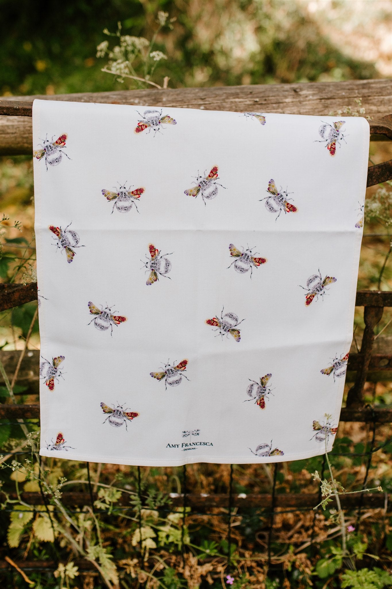 -Tea Towels- 'Busy Flower Bees'