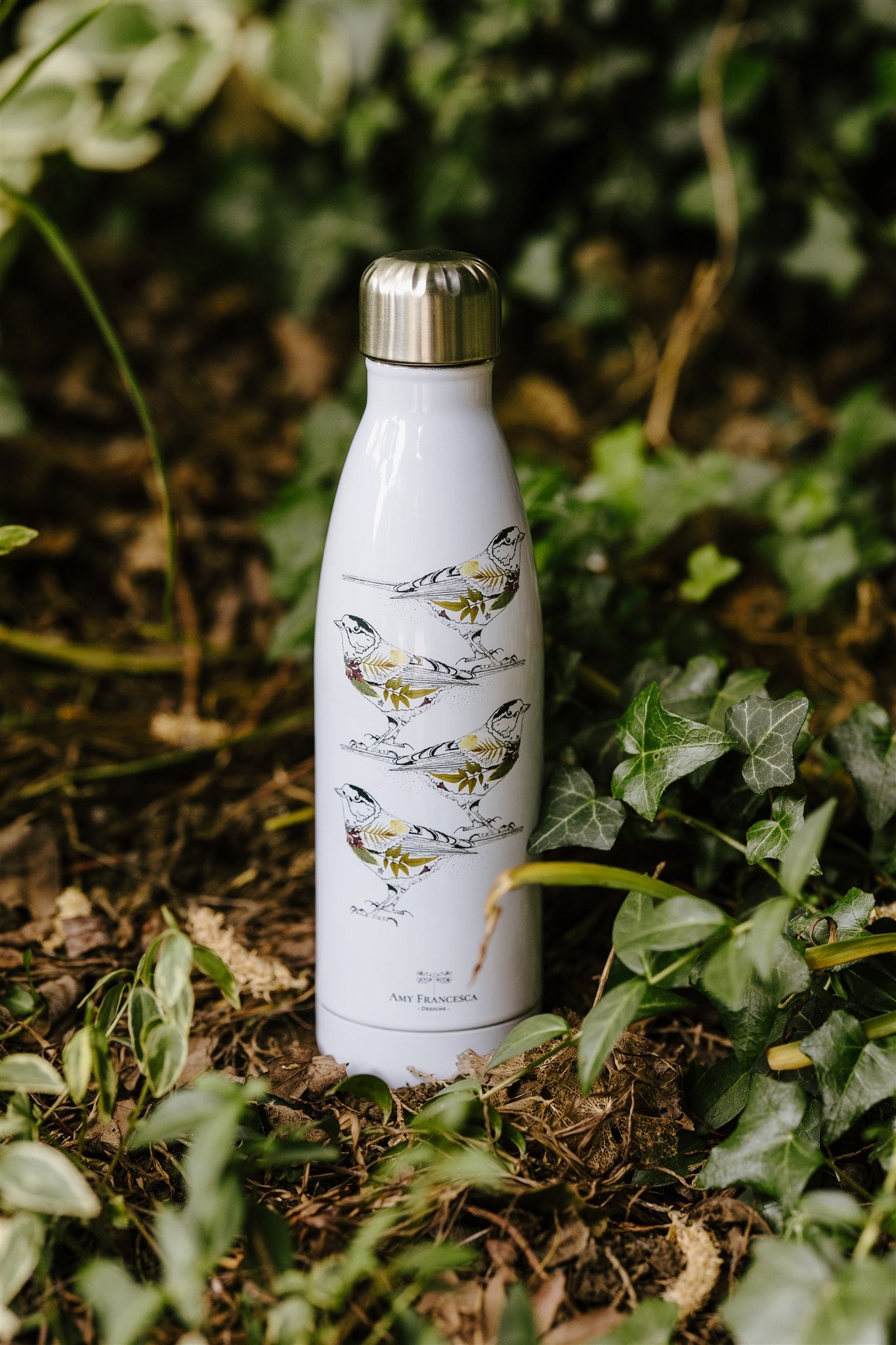 -Insulated Stainless Steel Water Bottle- 'Great Tit Tower'