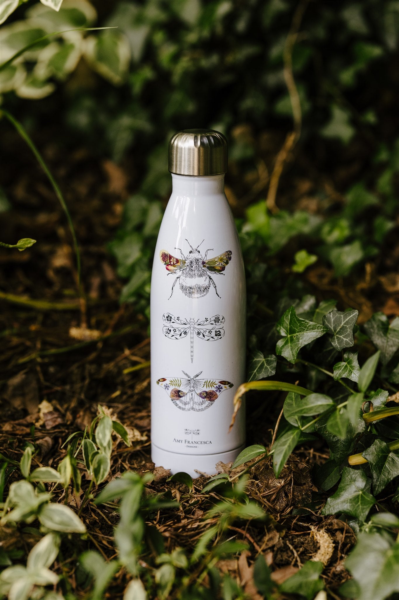 -Insulated Stainless Steel Water Bottle- 'Insect Trio'