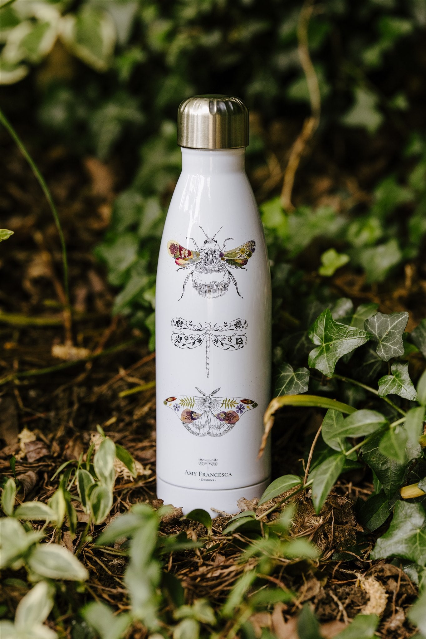 -Insulated Stainless Steel Water Bottle- 'Insect Trio'