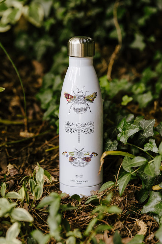-Insulated Stainless Steel Water Bottle- 'Insect Trio'