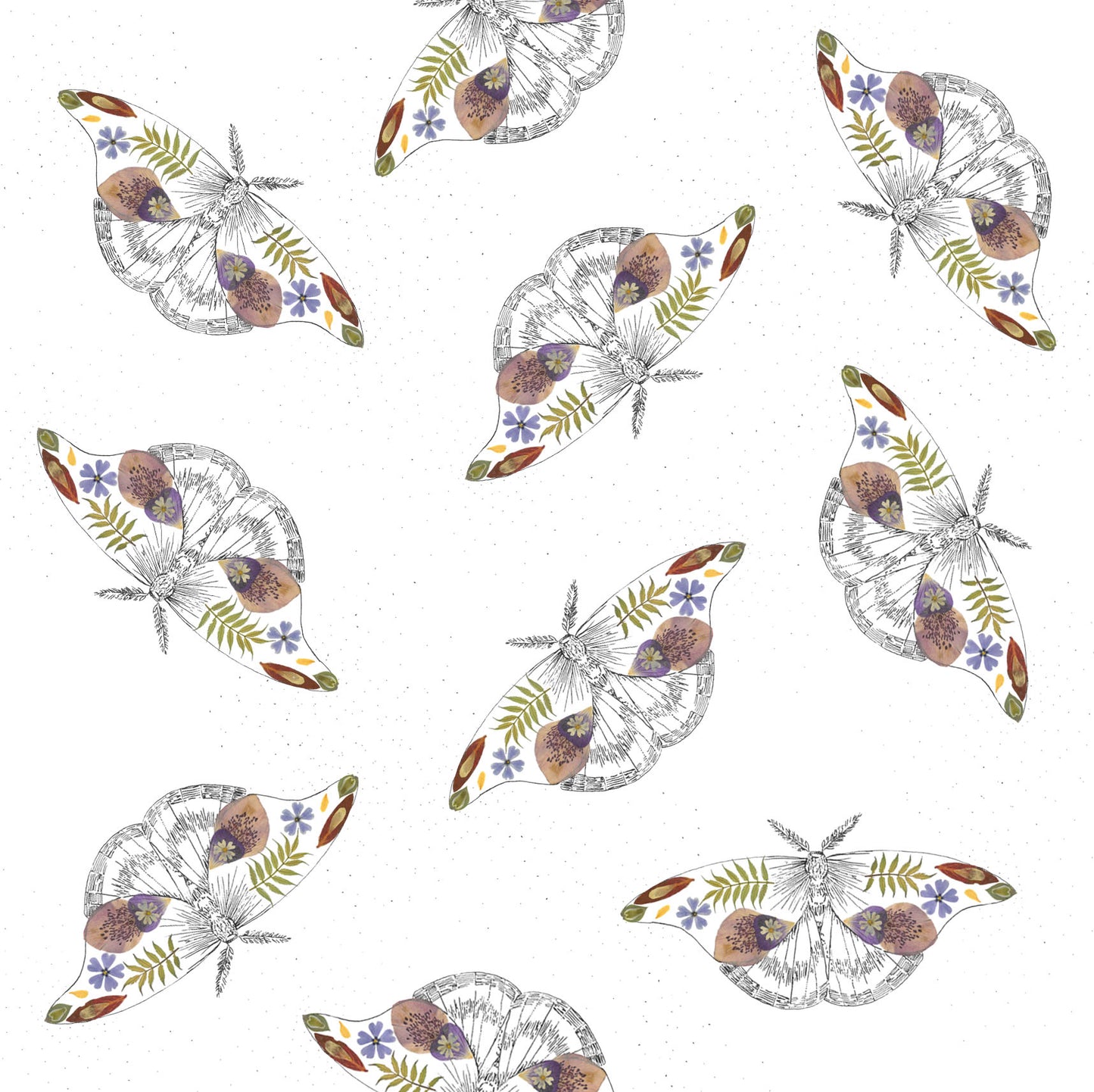 -Cards- 'Floral Moth Flutter'